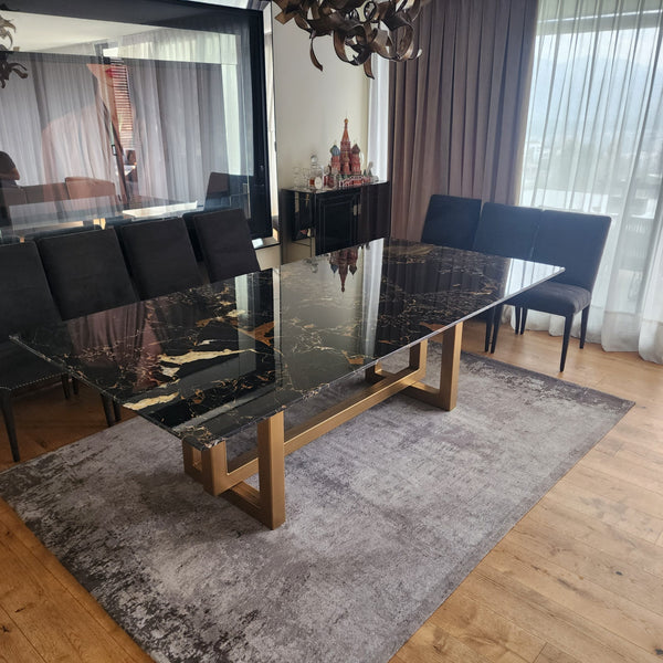 Mesa comedor Marmol Portoro Moscu
