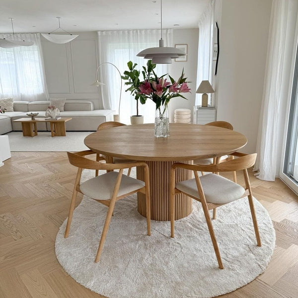 Mesa de comedor madera redonda Monaco