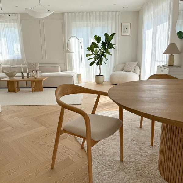 Mesa de comedor madera redonda Monaco