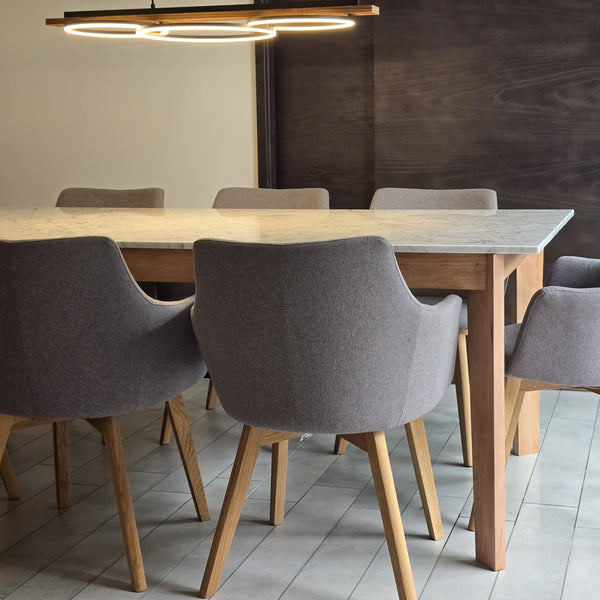 Mesa comedor nordico marmol Di Marma