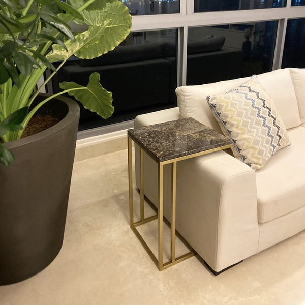 Mesa lateral marmol Corchete