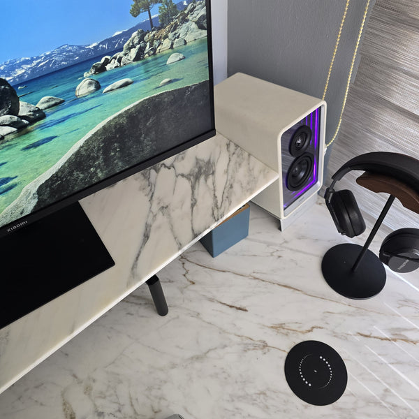 Alzador Pantalla Mármol Ergonómico | Soporte Monitor 15cm