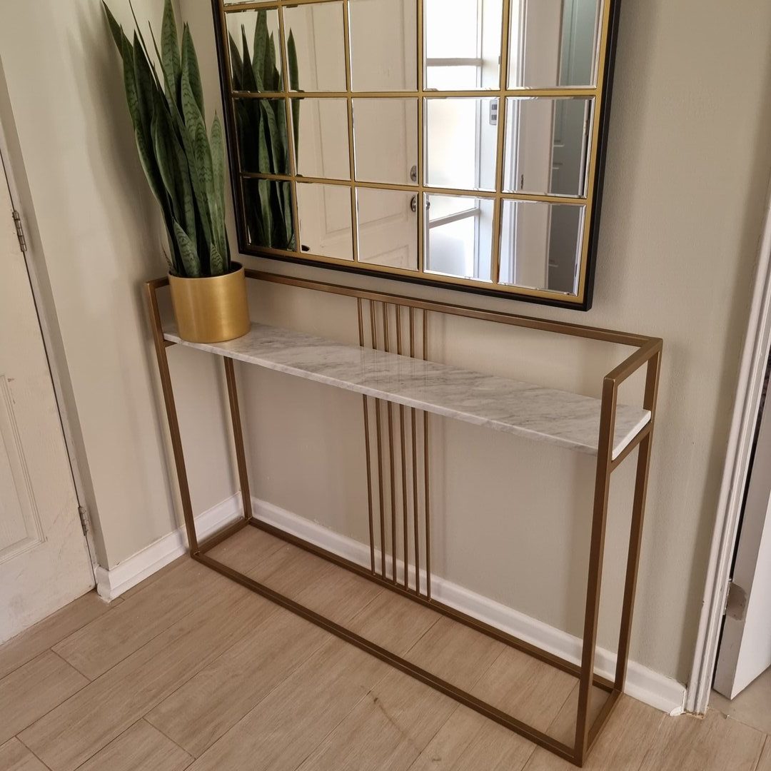 Mesa de arrimo marmol Piano