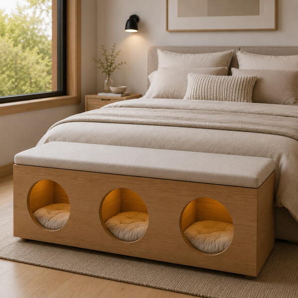 Cama de Madera para Mascotas Premium - Lenga Natural