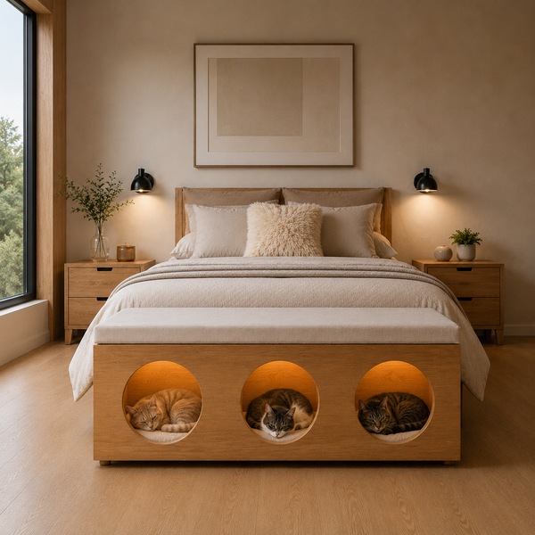 Cama de Madera para Mascotas Premium - Lenga Natural
