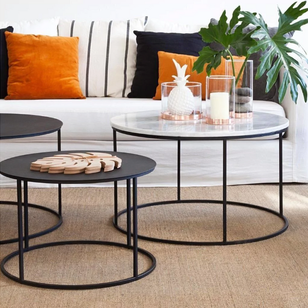 Mesa de centro Doble Aro marmol