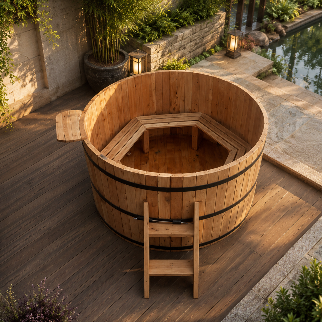 Tinaja Caliente de Madera Nativa Llaima — 4 Personas | Ø 140 cm