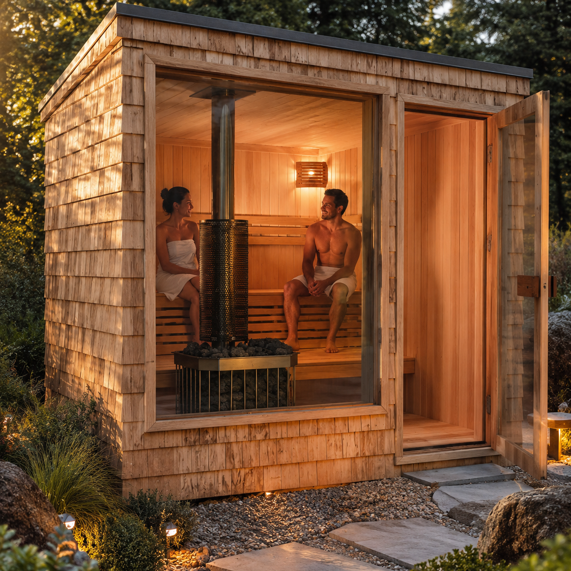 Sauna Exterior 4 personas a leña