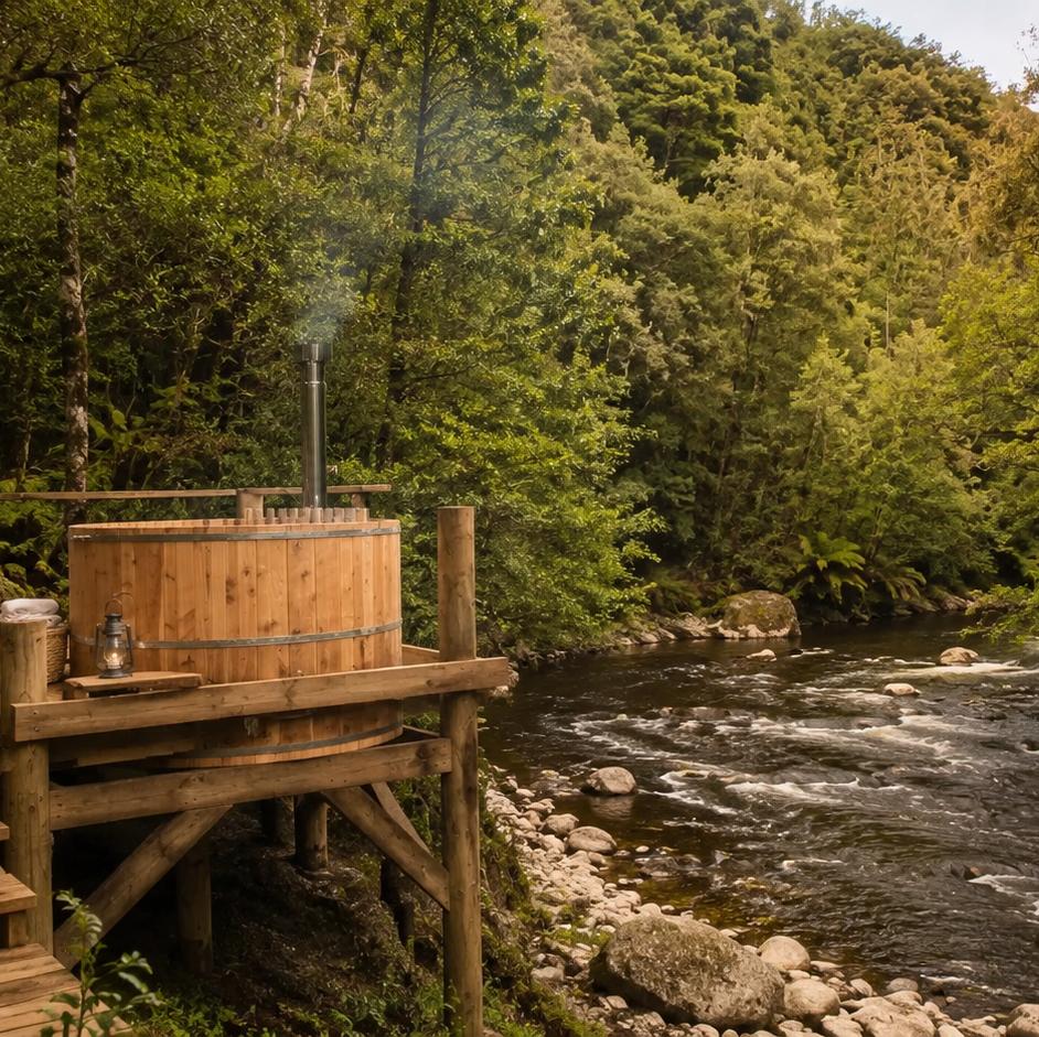Tinaja Caliente de Madera Nativa Cunco — 2 Personas | Ø 120 cm