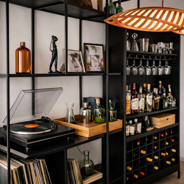 Estanteria Bar San Petersburgo Roble - Mueble Bar Living LED