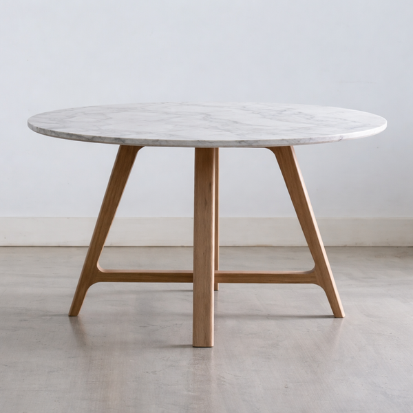 Comedor Redondo Vercelli | Mármol y madera Nativa