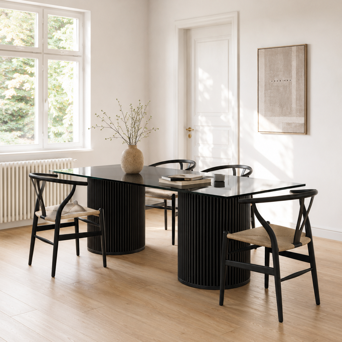 Mesa de comedor vidrio rectangular Villarica