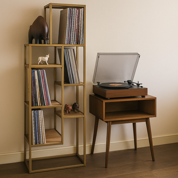Estante Carmen para Vinilos - Diseño Nórdico en Acero