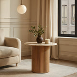 Mesa Lateral madera marmol Ilse 2