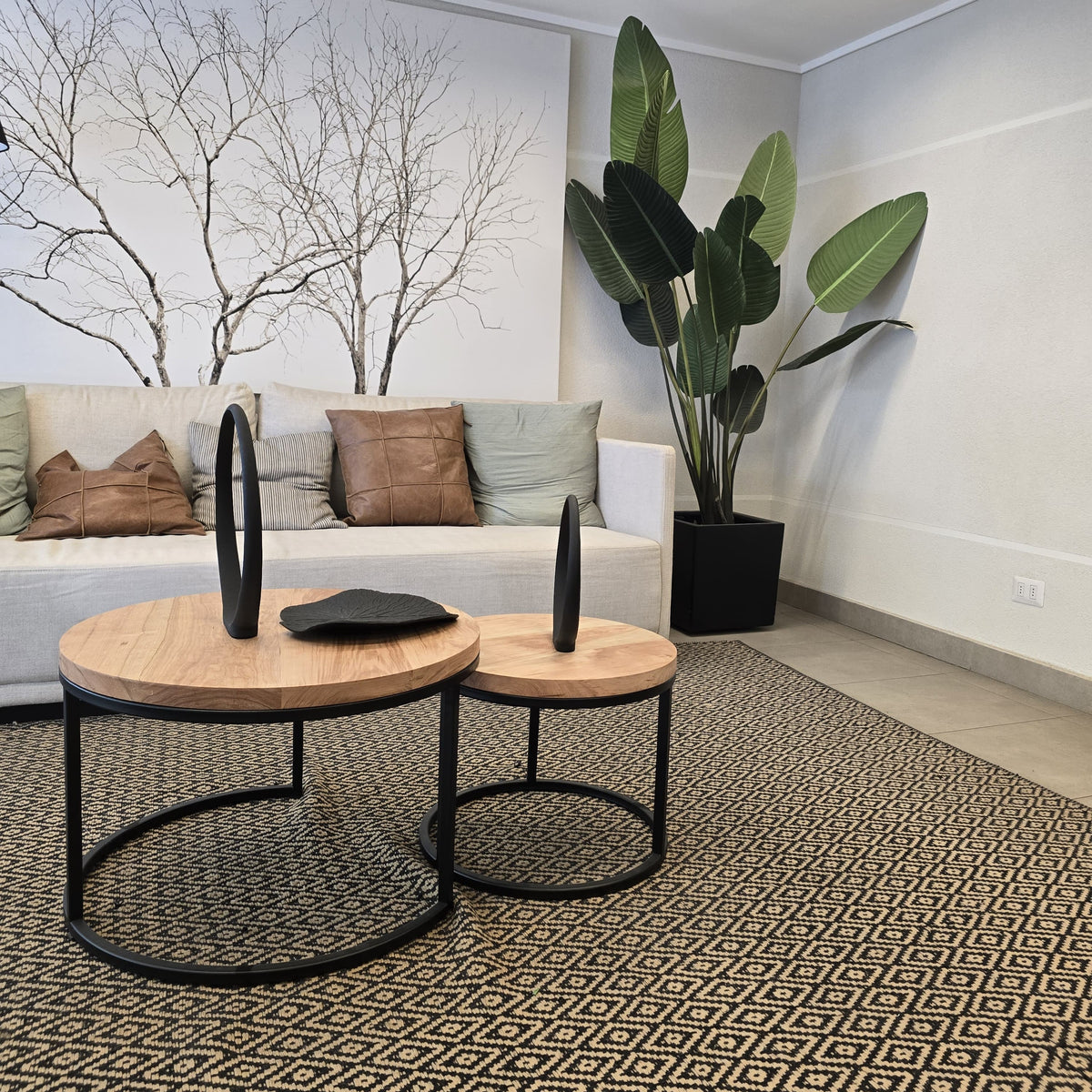 Mesa de Centro Nido Kallfu - Cubiertas Redondas Madera Nativa
