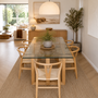 Mesa de comedor de vidrio rectangular borago nordica