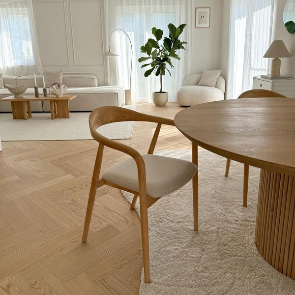 Mesa de comedor madera redonda Monaco