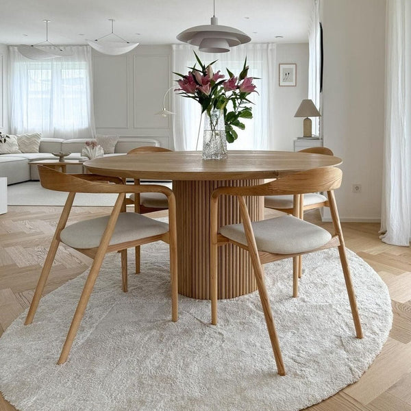 Mesa de comedor madera redonda Monaco