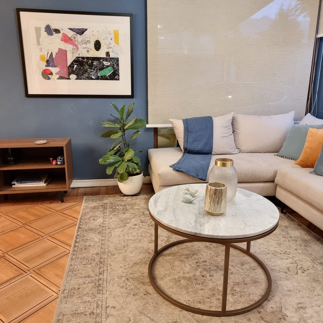 Mesa de centro Doble Aro marmol