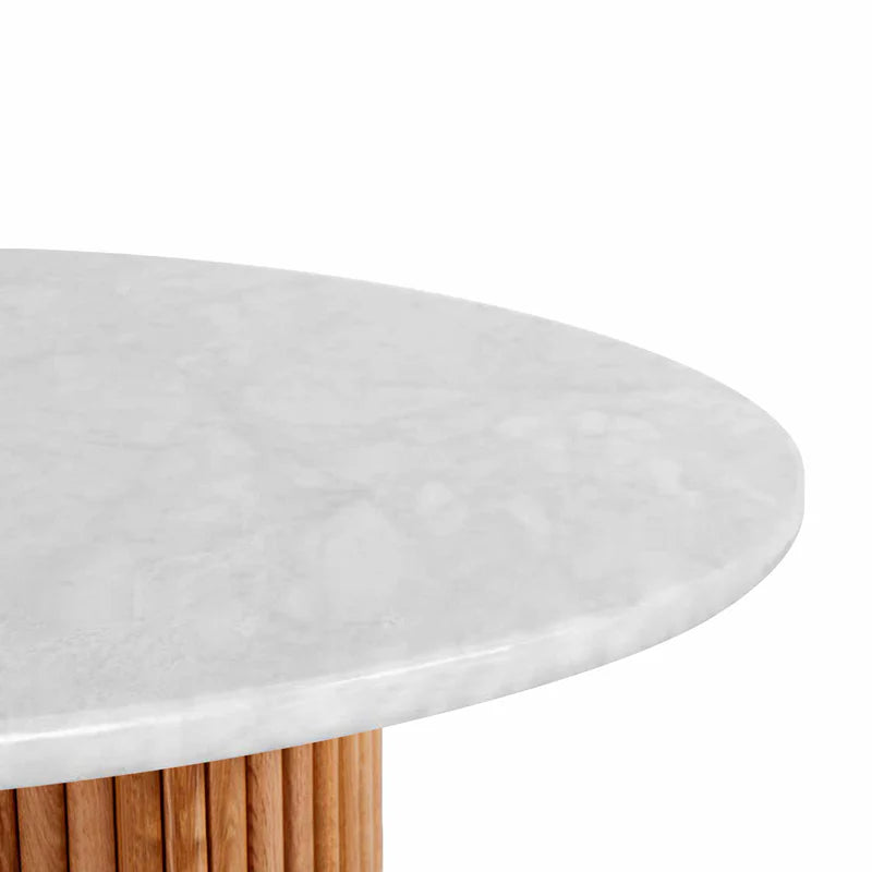 Mesa Lateral madera marmol Ilse