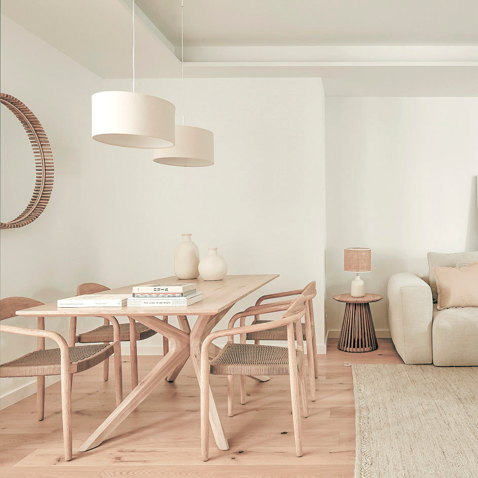 Silla Mesalina Madera Nativa y Ratán Natural - Diseño Artesanal Chileno