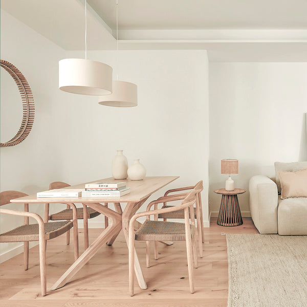 Silla Mesalina Madera Nativa y Ratán Natural - Diseño Artesanal Chileno