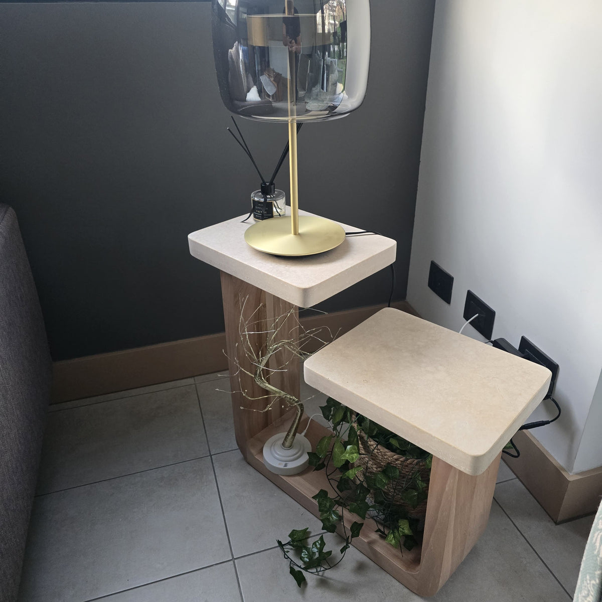 Mesa Lateral Marmol Ravena