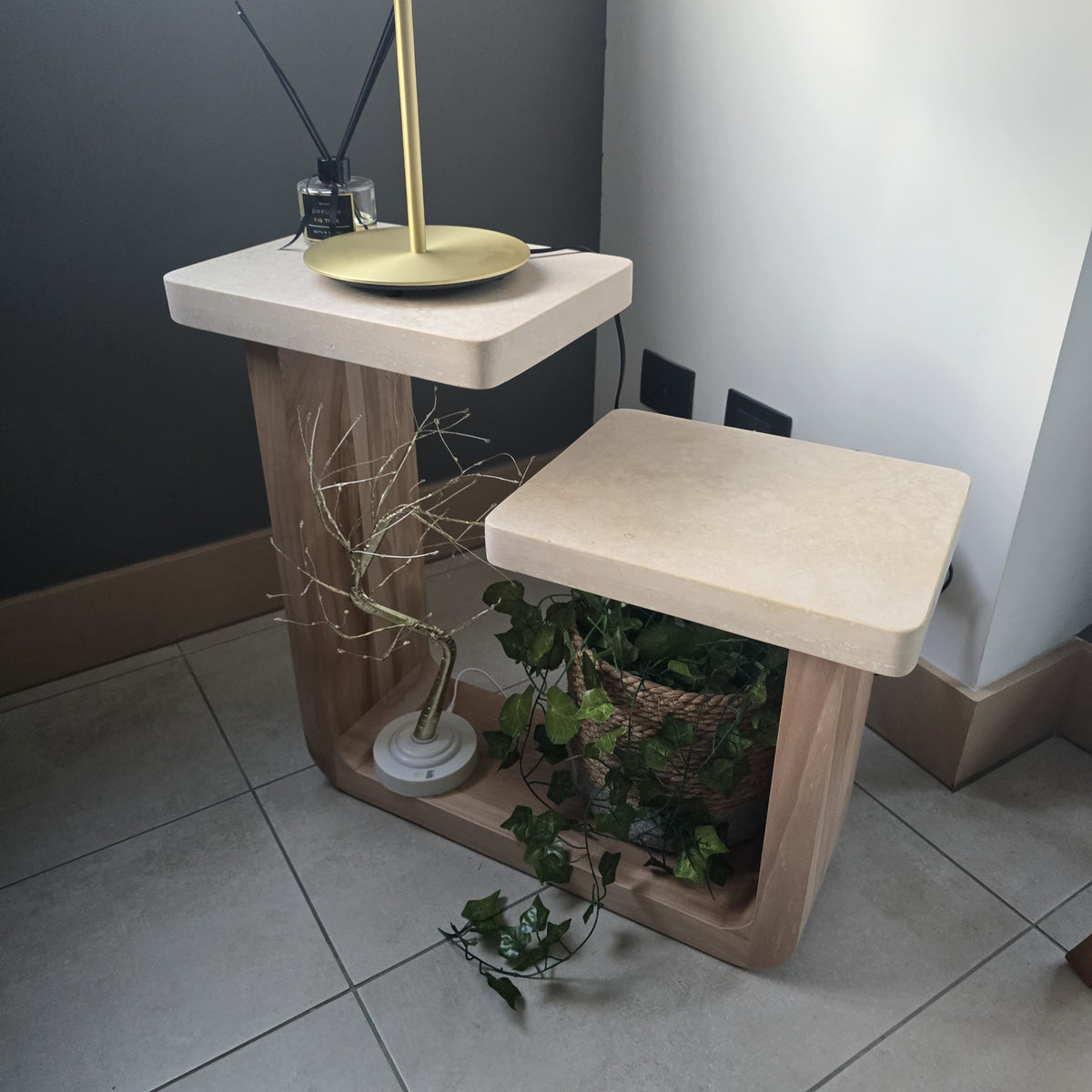 Mesa Lateral Marmol Ravena