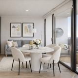 comedor redondo 4 personas marmol