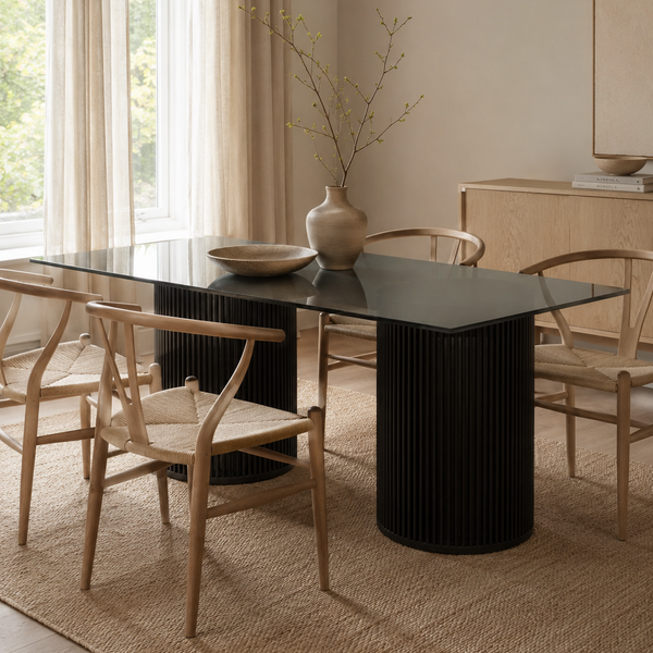 Mesa de comedor vidrio rectangular Villarica