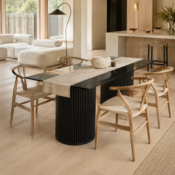 Mesa de comedor vidrio rectangular Villarica