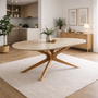Mesa Comedor madera marmol travertino