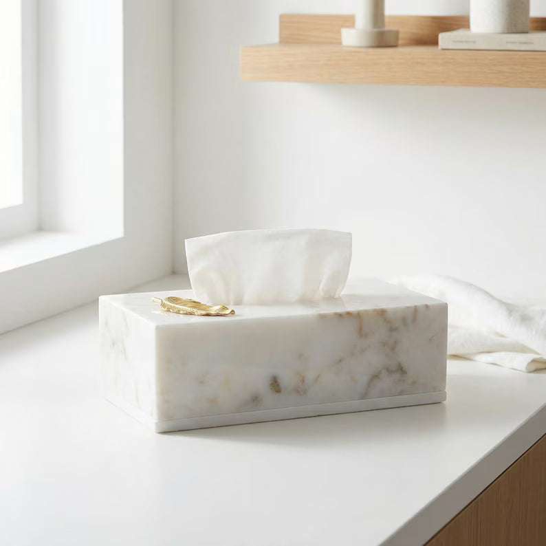 Caja para pañuelos marmol