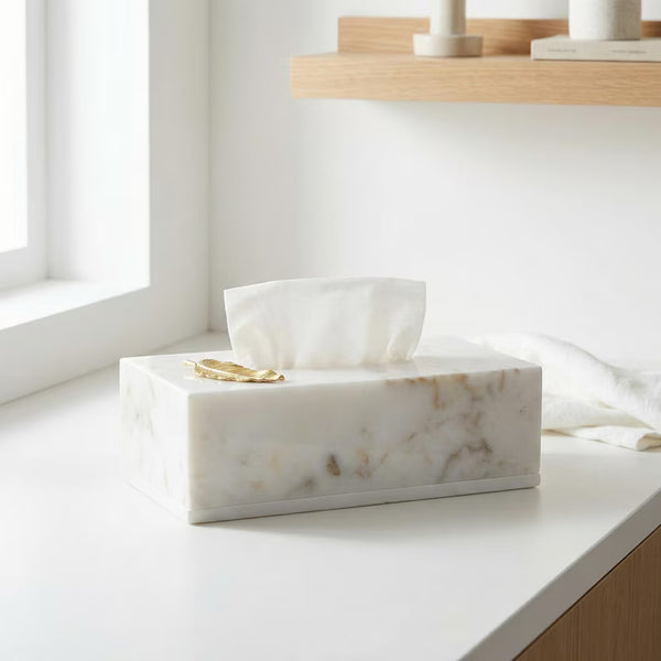 Caja para pañuelos marmol