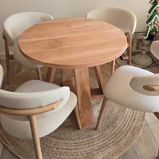 mesa comedor madera redonda 