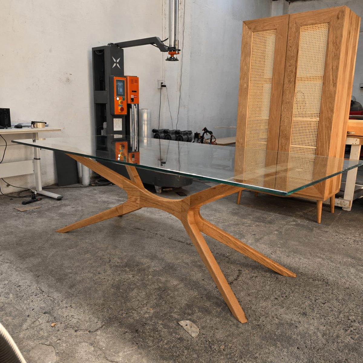 mesa de comedor vidrio liebe 