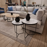 mesa lateral nido marmol 