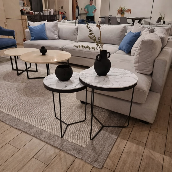 mesa lateral nido marmol 