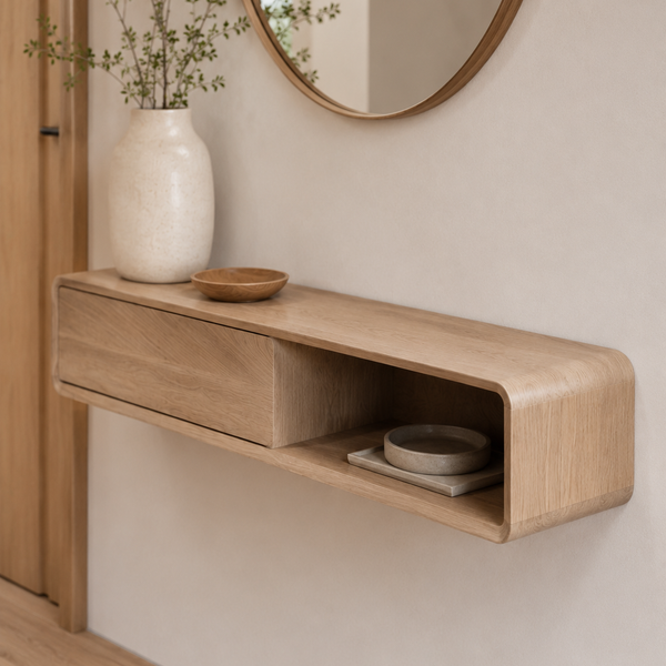 Recibidor Varzi - Arrimo Flotante Madera Nativa