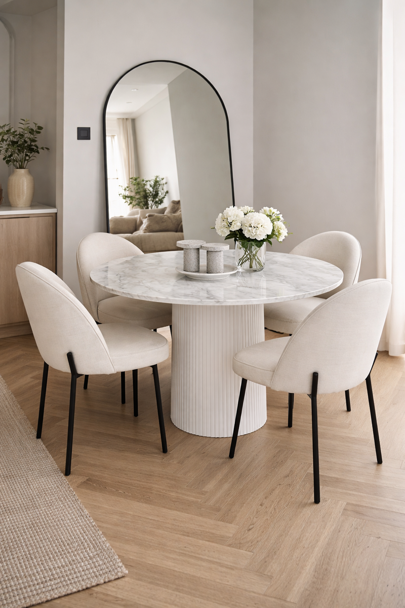 Mesa comedor redonda mármol Dublin