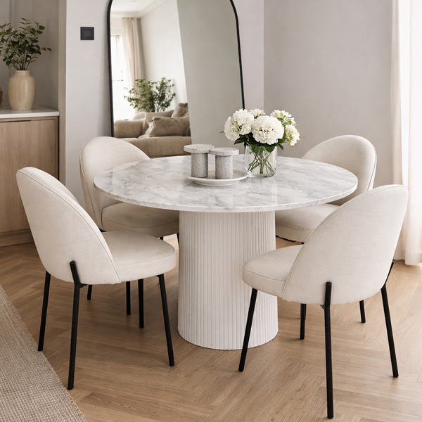 Mesa comedor redonda mármol Dublin