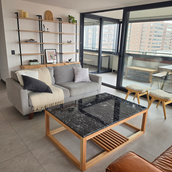 Mesa de Centro Mármol Romana | Madera y Mármol Rectangular